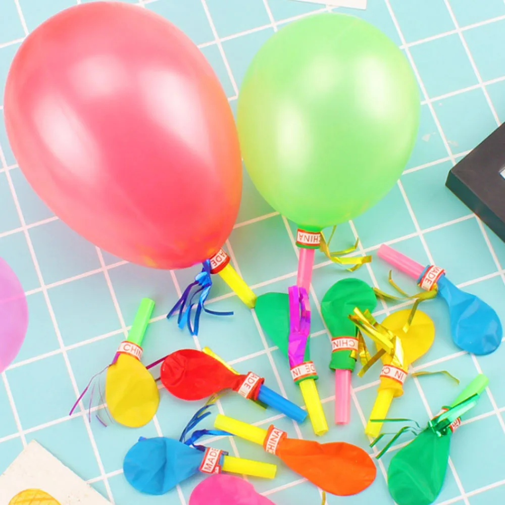 WH557 High Quality Inflatable Latex Kids Party Favor Decoration Balloon with Whistle Toys
