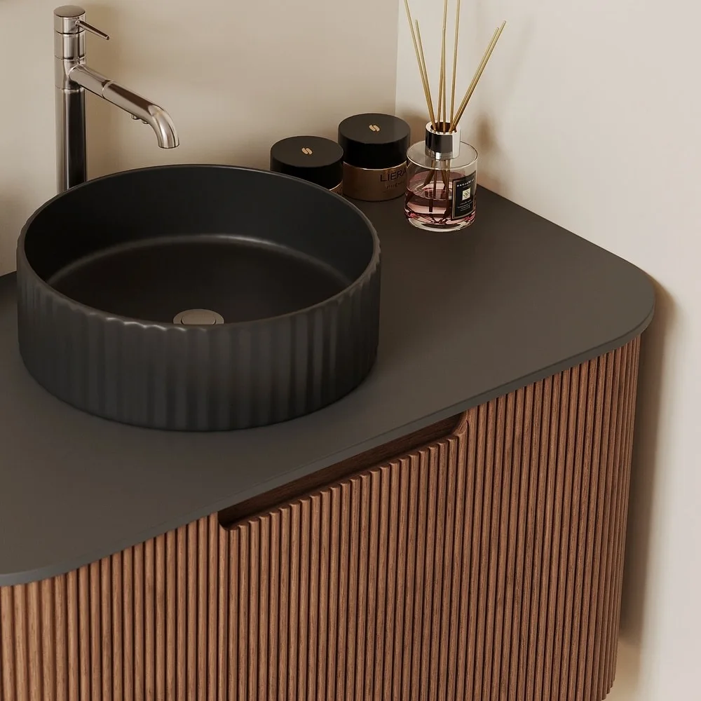 product high quality modern minimalist wall mounted household style textured vanity bathroom cabinet with sink-8