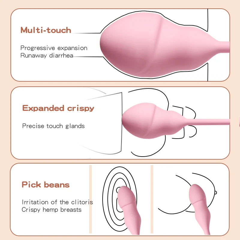 Wireless Remote Control USB Inflation Panty Love Egg Vibrator Wearable Adult Sex Toys for Women Saxy Toys