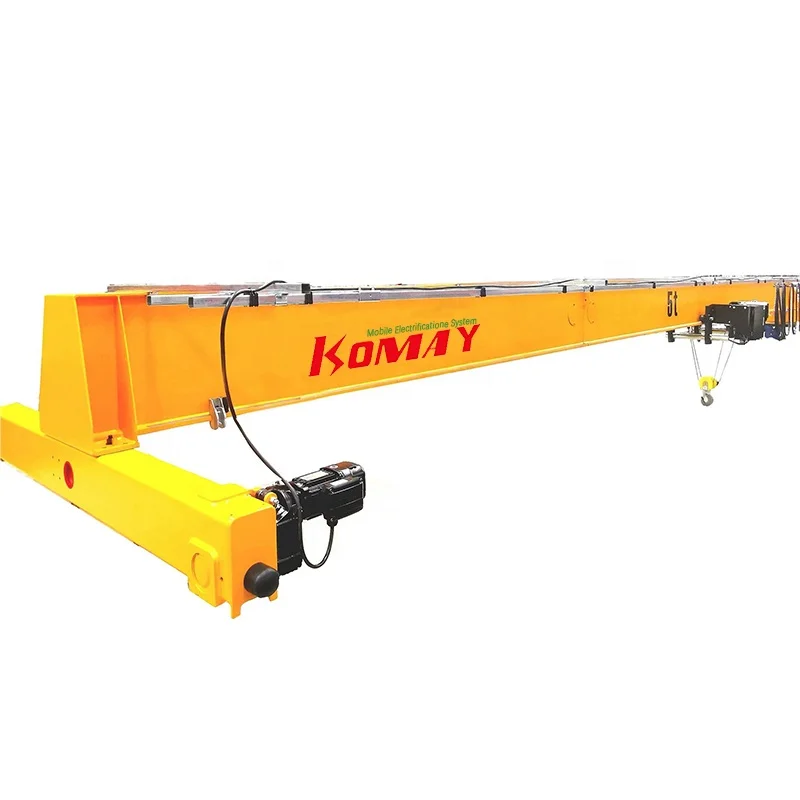 KOMAY Electric Hoist Lifting 3 Ton 5 Ton 10 Ton 32 Ton Mobile Single Girder Overhead Bridge Cranes