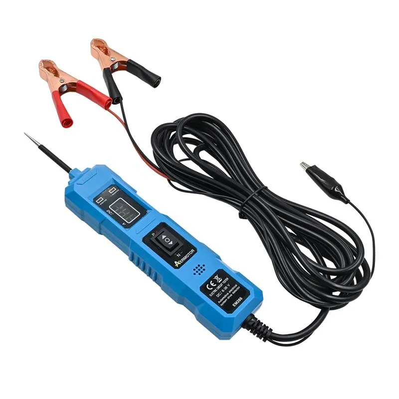 GEARZAAR 6-24V DC Digital Power Probe Circuit Tester – 13ft Cable, Continuity Testing For Vehicles