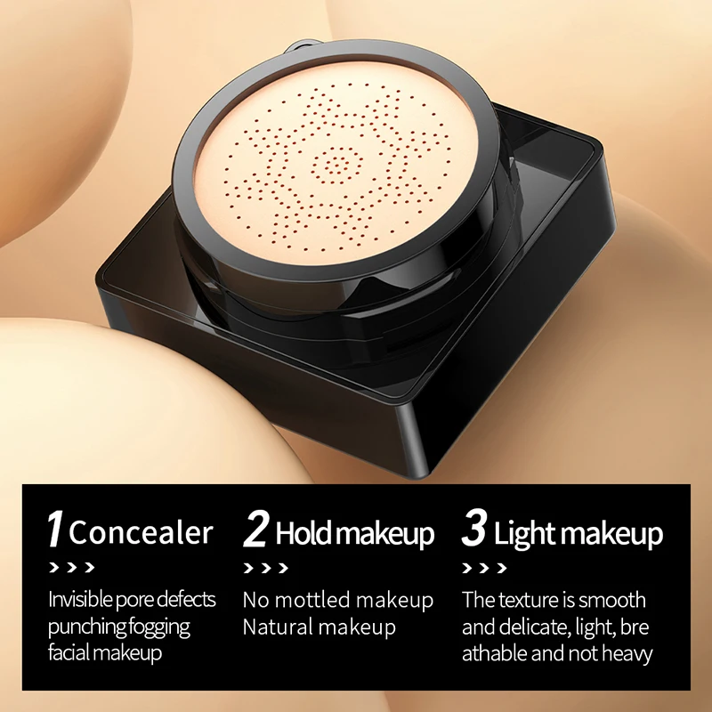 SADOER Customized Cosmetics Bb CC air Cushion Beauty Cream Vitamin C Moisturizing Whitening Make up Waterproof Liquid Foundation