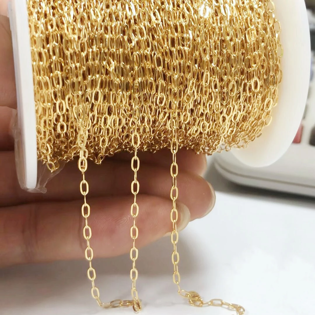 Lot de Chaînes en plaqué or 24k