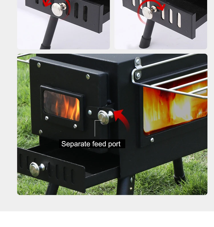 Kingpool Cheap Portable Outdoor Glamping Tent Heater Sauna Stoves Cast