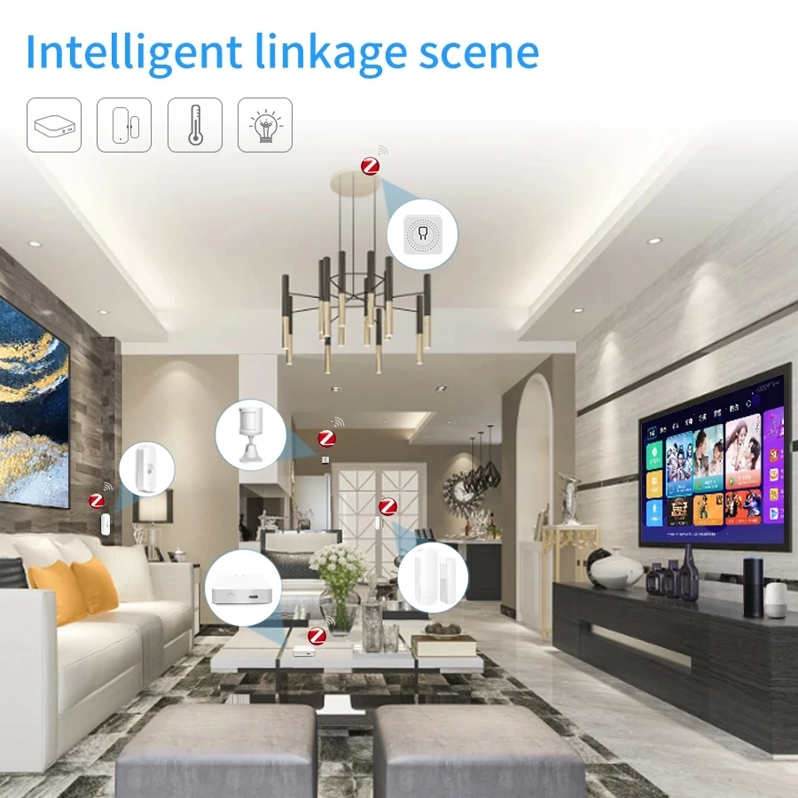 RSH Tuya Zigbee Infrared PIR Motion Sensor Wireless Smart Home Security Device that Detects People Movement for Alarm Systems