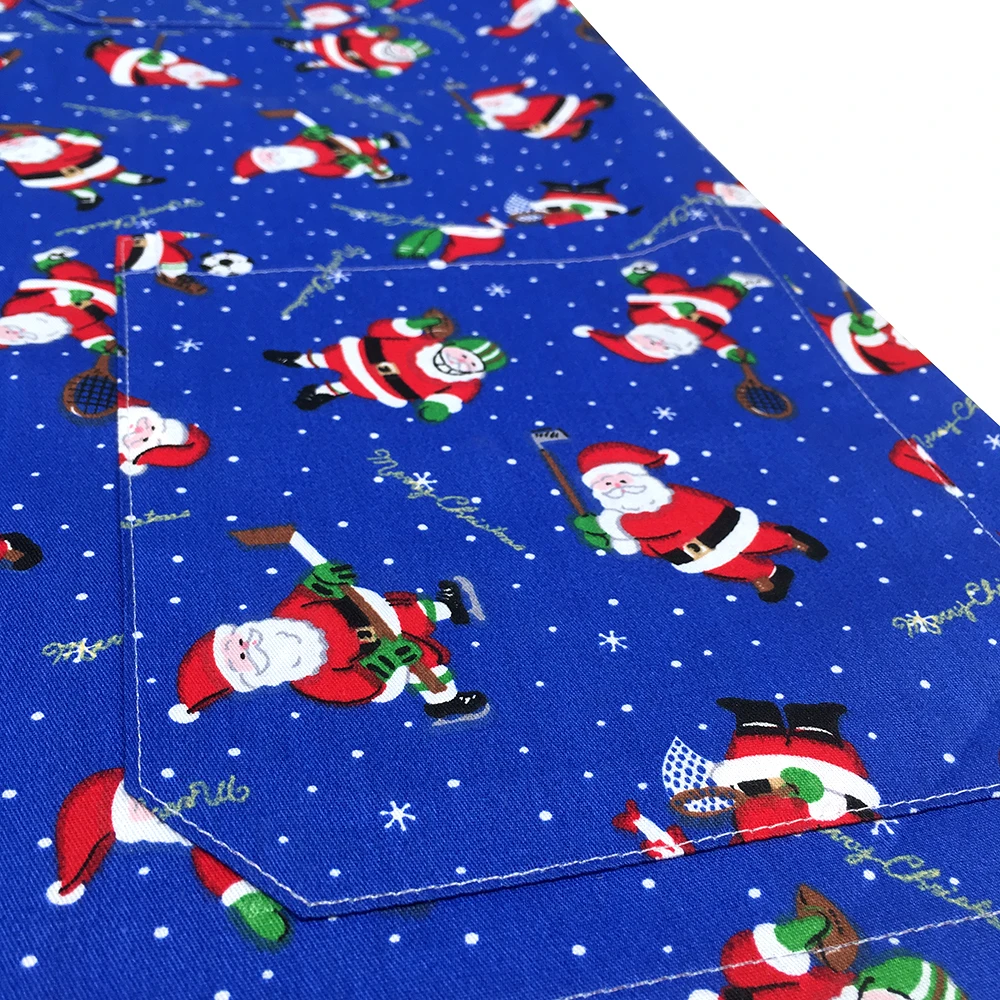 Shop Our Christmas Santa Claus Printed Top Hospital Uniforms, image size:1000x1000