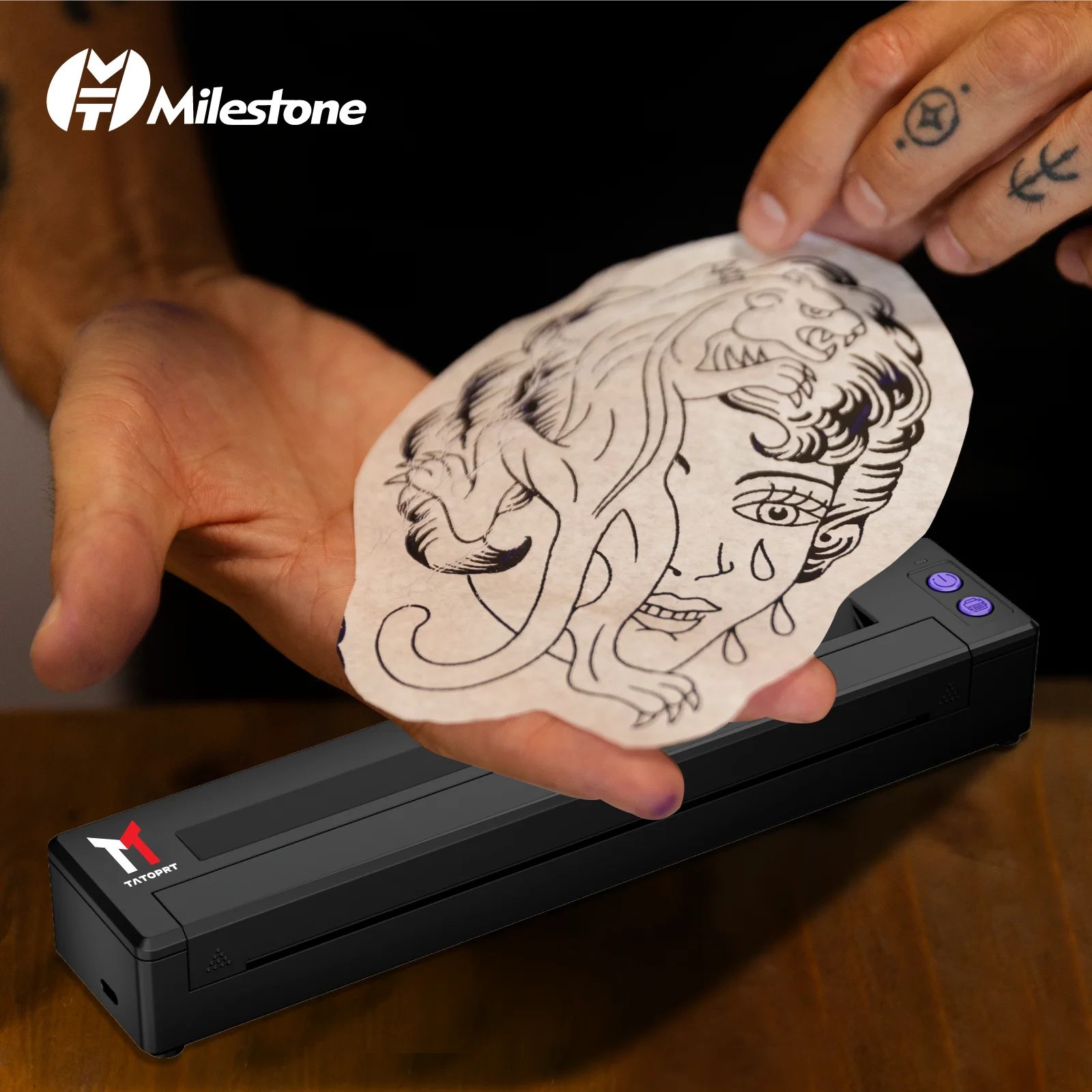 M08F tattoo printerタトゥー用紙10枚付属モバイルプリンター Amazon.co.jp: Phomemo M08Fタトゥープリンター 用紙10枚付属