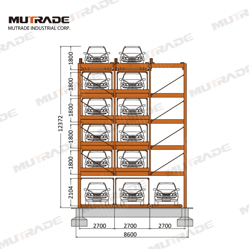 Smart Semi-Automatic Car Garage Parking Sliding Platform Puzzle Parking System
