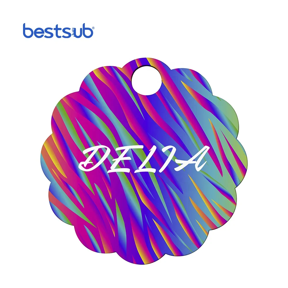 BestSub Sublimation Custom Name Plate Hardboard MDF Wood Photo Badge Tag for 40oz Tumbler Straw Lid