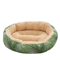Hot sell fluffy pet bed warm non slip pet dog beds