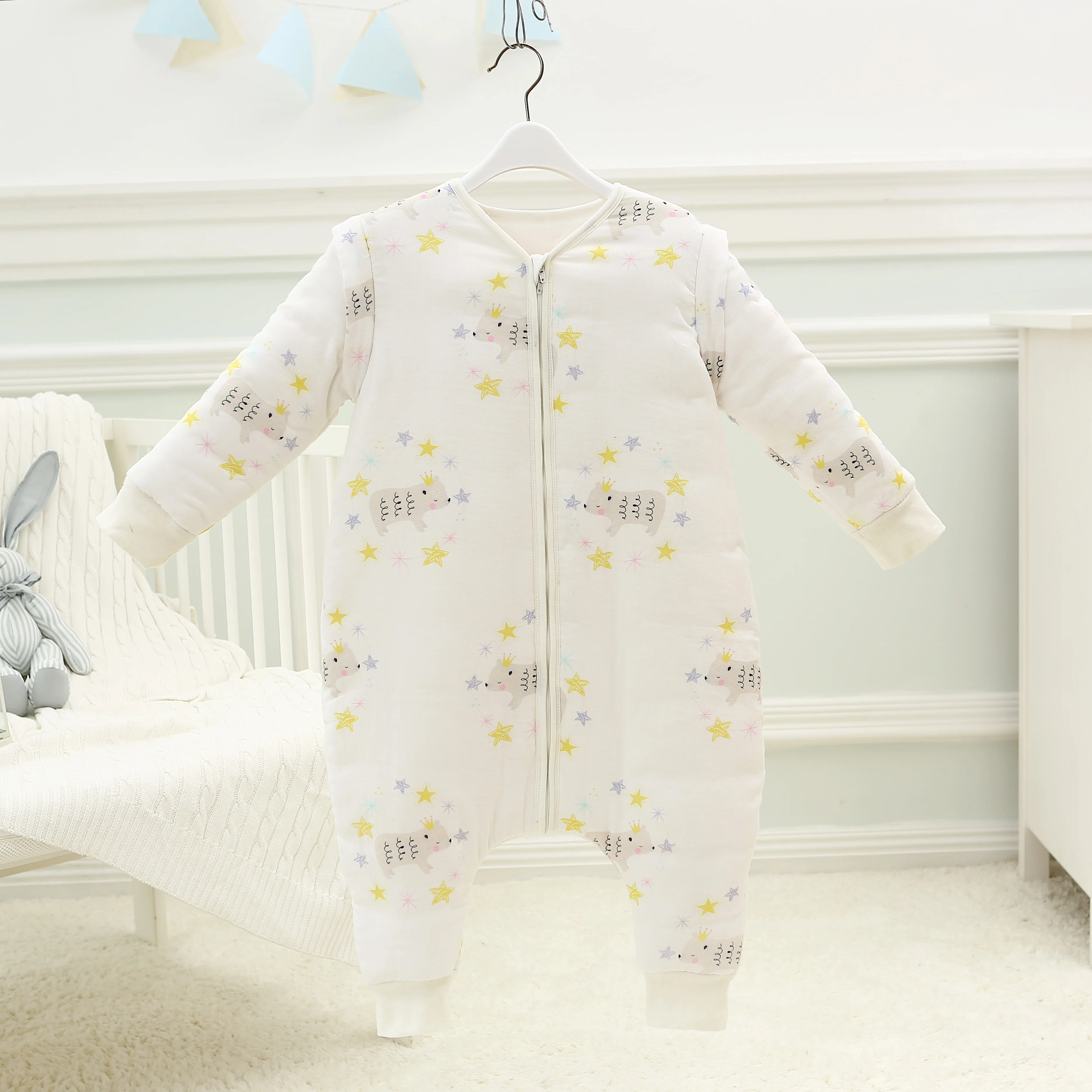 Муслиновое дерево оптовая продажа OEM пользовательские печатных мягкий хлопок детский спальный мешок зима