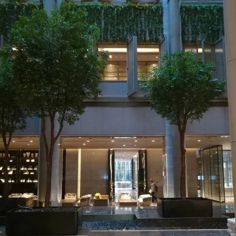 Look Natural Simulated Ficus Tree Hotel Mall Home Decor Indoor Large Fake Artificial Tree Lush Arboles Artifical Banyan Tree