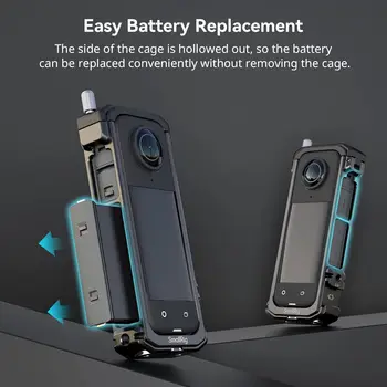 SMALLRIG Cage for Insta360 X4, Aluminum Protective Case for Insta360 X4 with Silicone Lens Cover - 4278 detail image