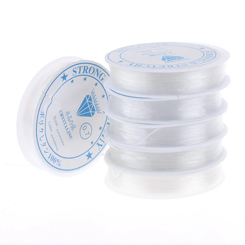 Customization Multi-size Plastic Line Clear String Elastic Beading Thread Crystal Wire Beads Cord for Making Jewelry Bracelet