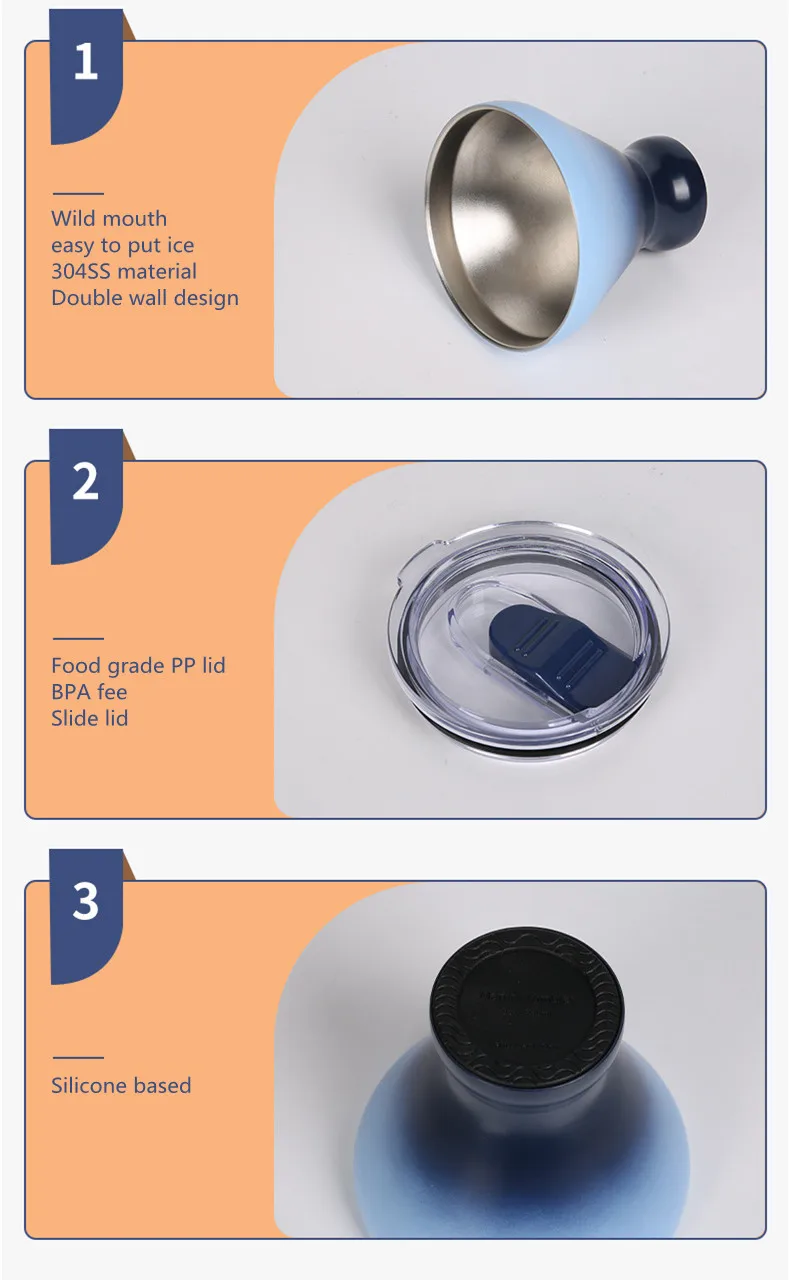 Stainless Steel 8oz Martini Glasses Insulated Margarita Wine Glasses