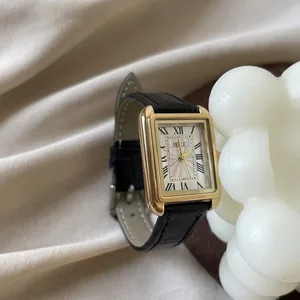 Women Luxury Watch Reloj Mujer Nordic Roman Pastoral Square Dial Exquisite Belt Watch Female Advanced Forest Fashion Woman Watch
