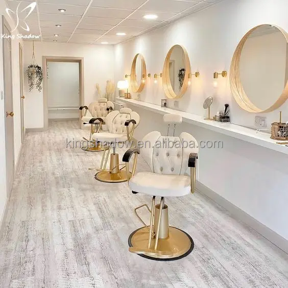Salon Furniture Barber Equipment Mirror Station Professional Makeup Station  With Cabinet and Mirror Salon
