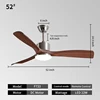 52inch --Silver + walnut color