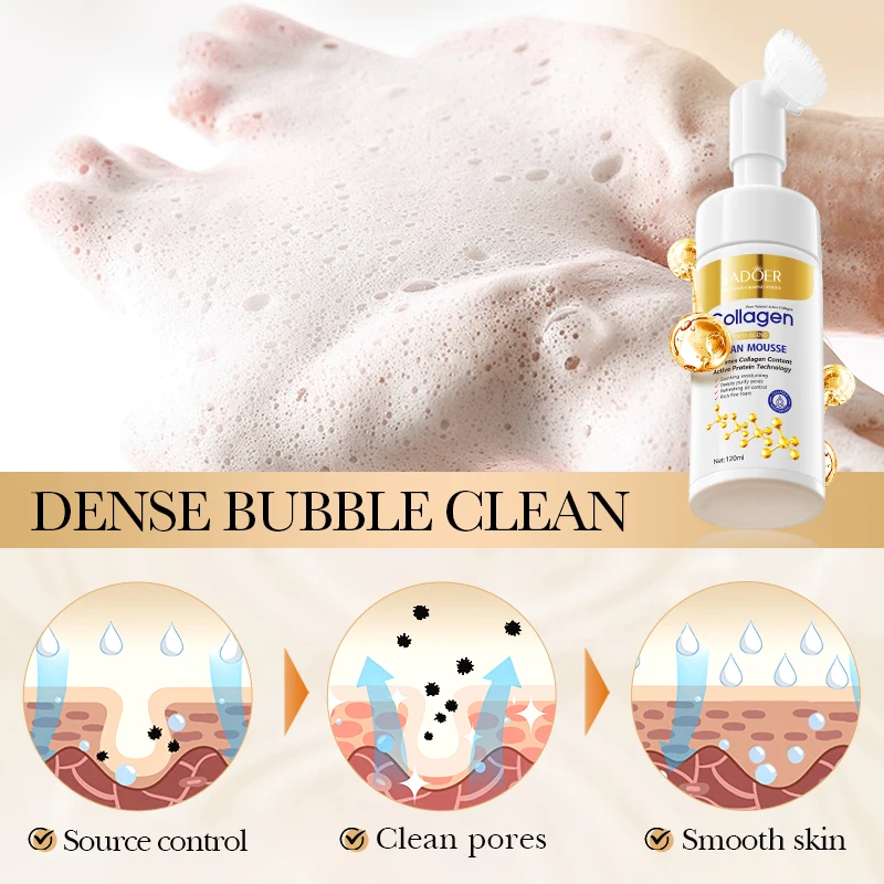 OEM SADERO Bone Collagen Mousse Facial Cleanser - Deep Cleaning
