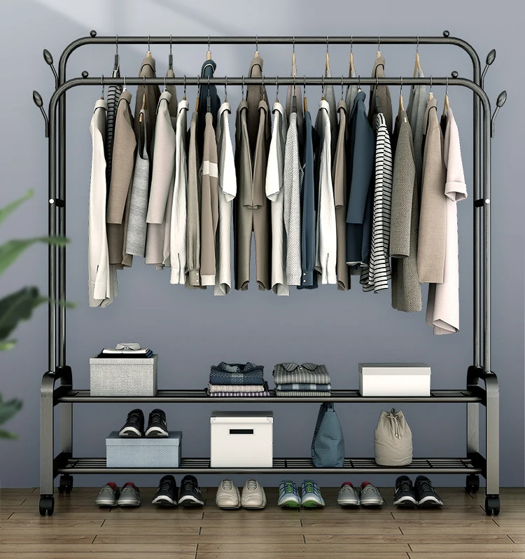 Регулируемая Вешалка для одежды ZQ30 подвесная полка с одной перекладиной полкой обуви Прочная