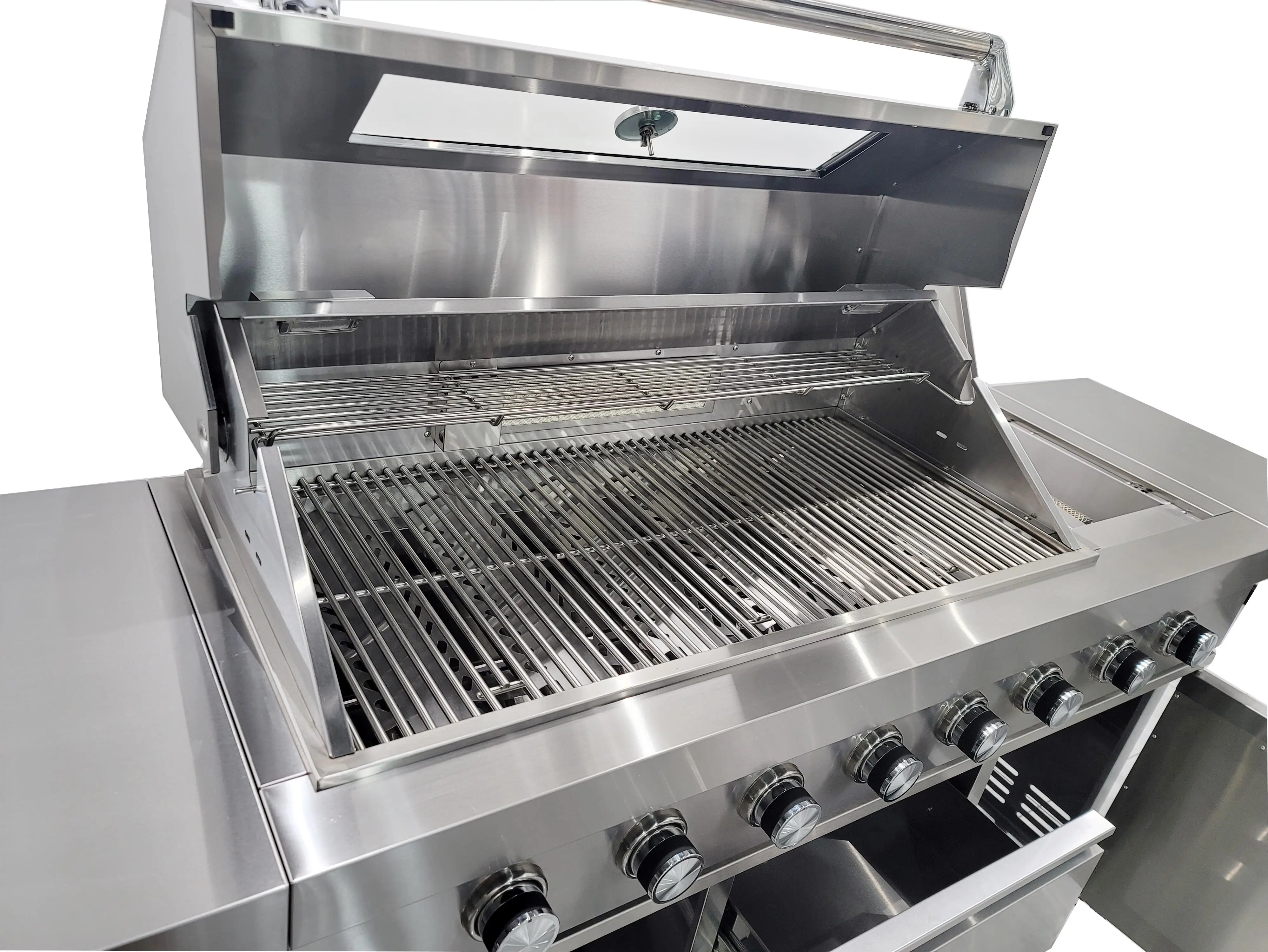 Stainless Steel Outdoor Kitchen 6 Burner Bbq With Infrared Back Burner