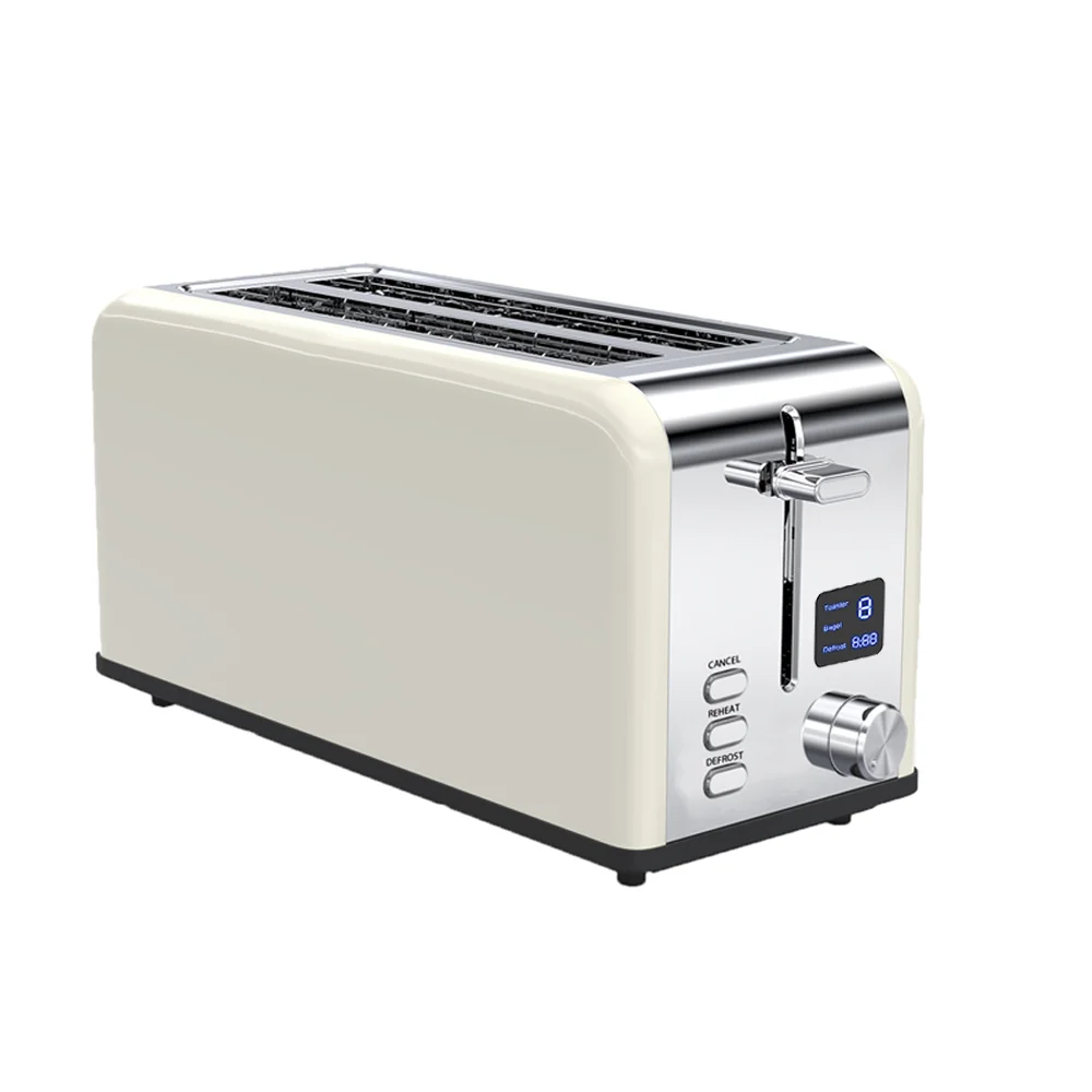 6 Positions and Crumbs Collector Option Extra Raising LCD Toaster 2 ...