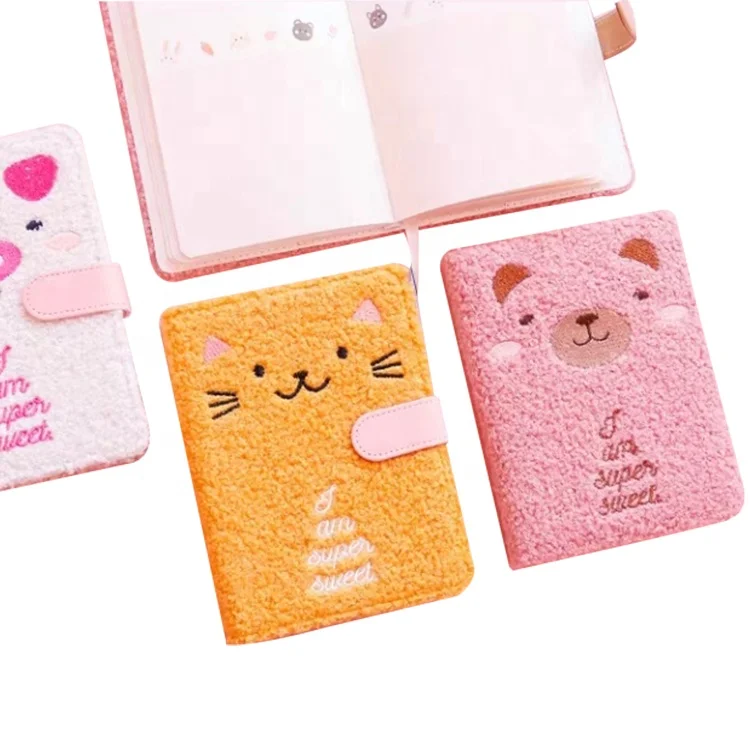 Трендовые товары Новое поступление 2022 милые канцелярские в Корейском стиле Дневник для девочек с героями мультфильмов детский журнал блокнот пушистый