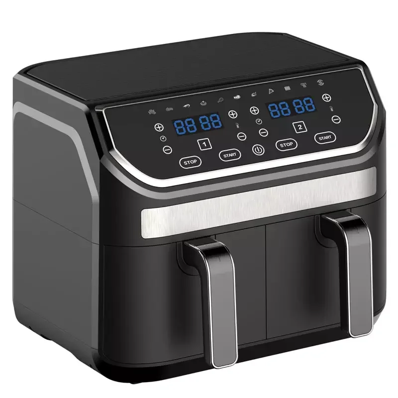 8 Quart 8in1 Dual Zone Technology 2 Basket Air Fryer With 2 Independent Frying Baskets Dual