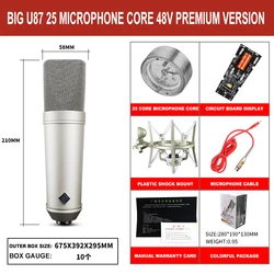Конденсаторный микрофон U87 для прямой трансляции и распознавания. Корпус микрофона сделай сам