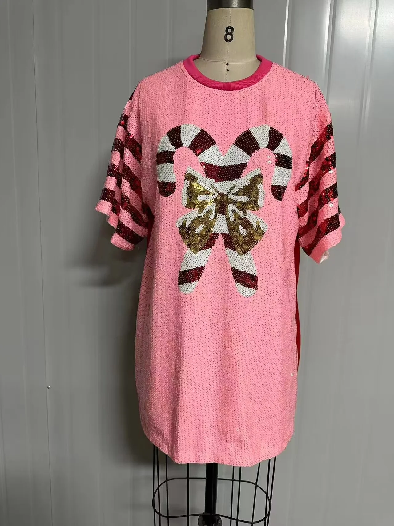 white christmas dresses All I Want For Christmas Is You Sequin Dress – SEQUIN FANS main image 1