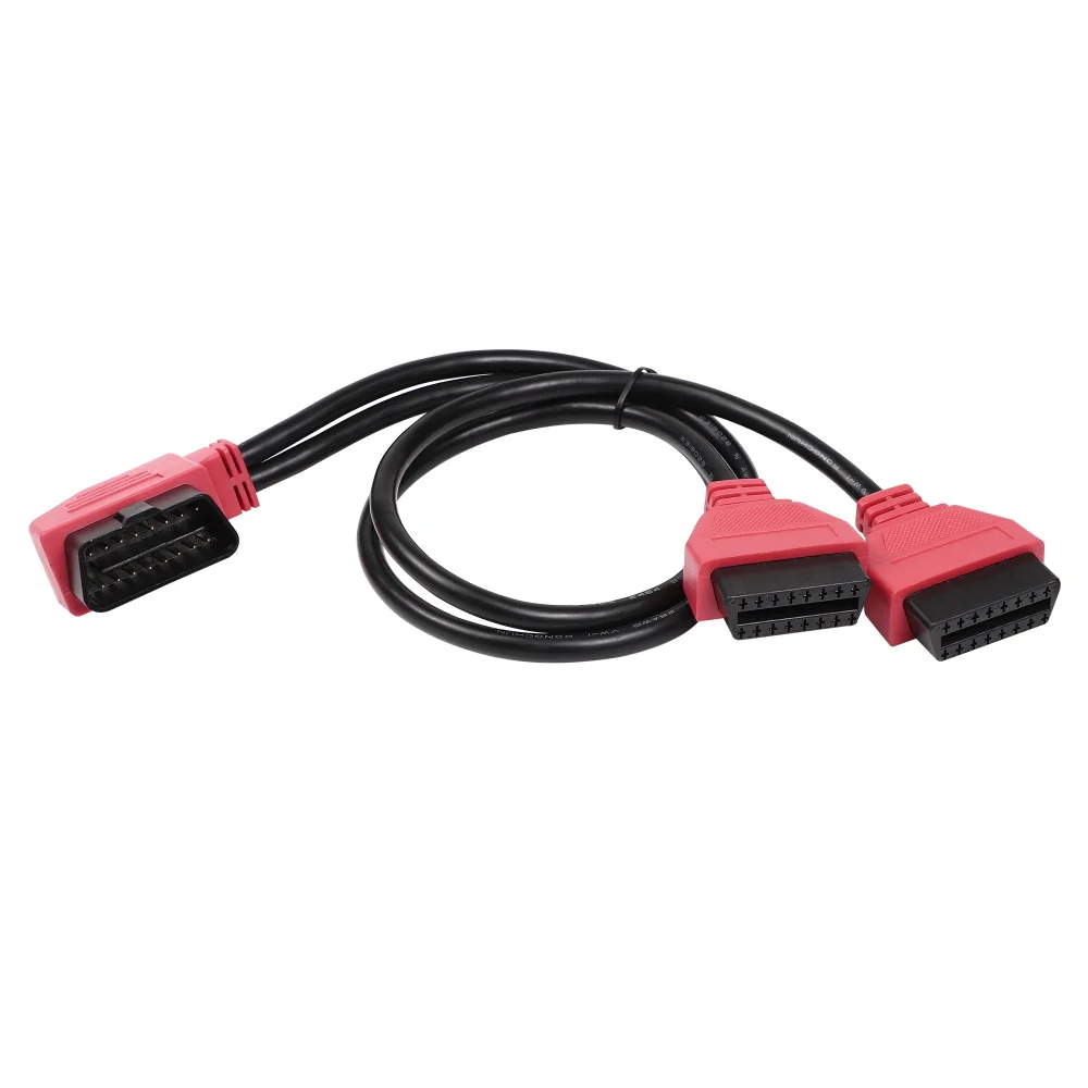 16PIN Right MALE TO FEMALE Y CABLE obd2 obd-ii male y obd  splitter cable For OBD2 Diagnostic Scanner Fault Code Reader