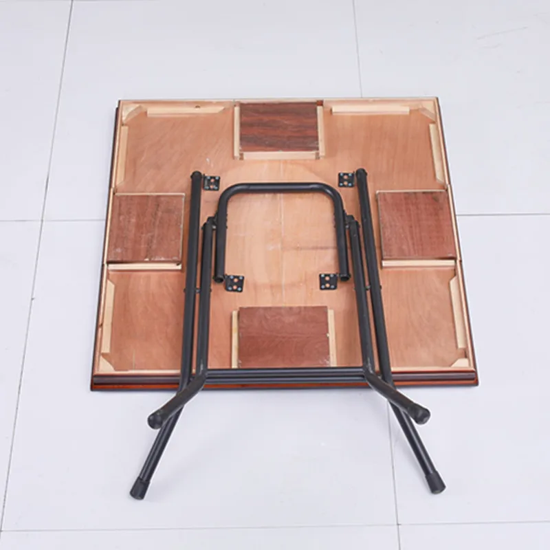Custom Wooden Solid Folding Legs Foldable Mahjong Table With 2 Sets