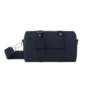 Custom Logo PU Pebble Leather Fashion Men's Crossbody Pack Shoulder Messenger Bag for Men