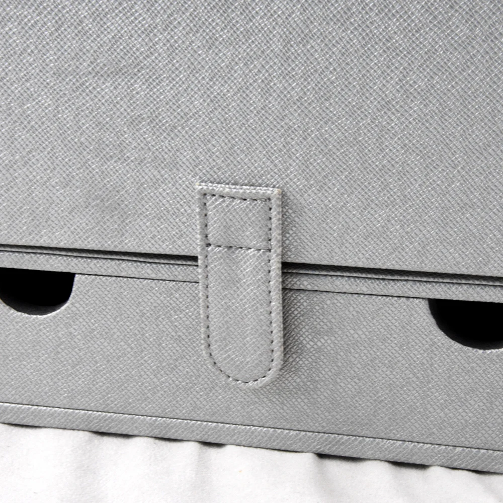 Настольный органайзер из искусственной кожи с 3 выдвижными