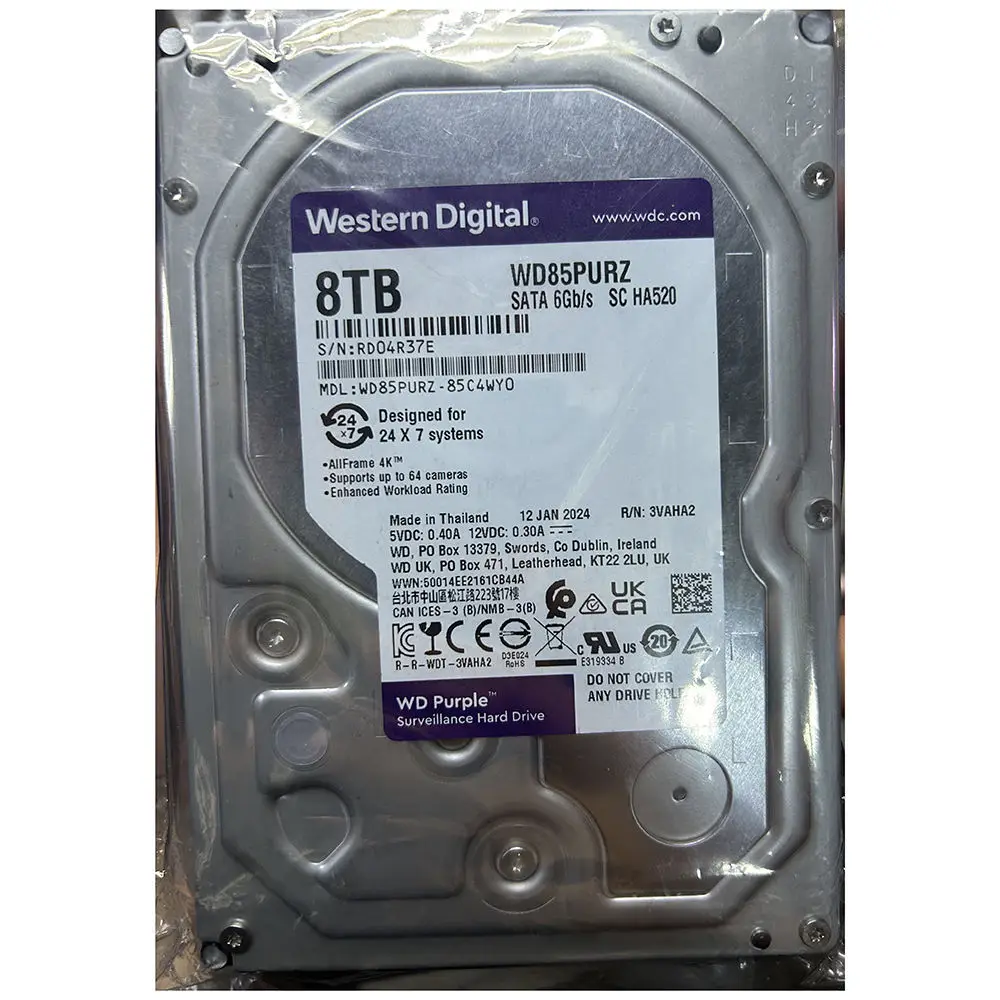 FOR WD 1tb/2tb/4tb/6tb/8tb WD43PURZ WD85PURZ Purple Secure Hard