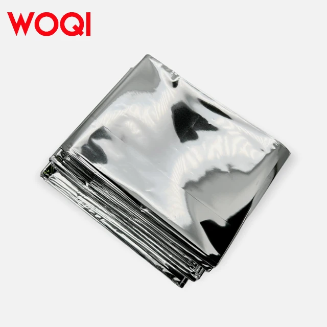 WOQI Factory Direct Sales Natural Disaster Emergency Equipment Warm Waterproof  Lifesaving Blanket for Hiking