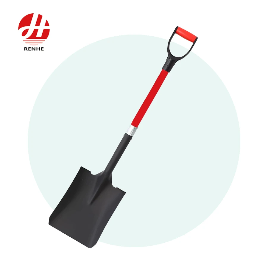 Good Quality Farming Tools Carbon Steel Garden Shovel With Fiberglass Handle