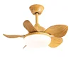Ventilateur de plafond 26 pouces à fréquence variable, imitation bois, 5 pales, à intensité variable, télécommande