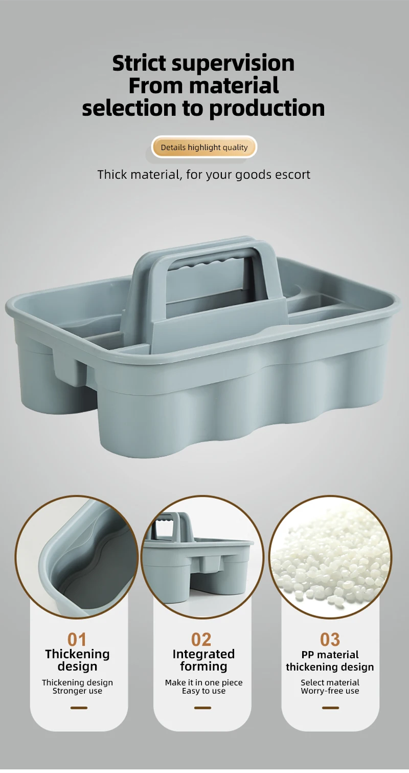 ITEM NO.039C Factory Wholesale Plastic Hand-hold Storage Cleaning Bucket Caddy Organizer Hotel Cleaning Tray Tote Tool Bucket Tool Organizer manufacture