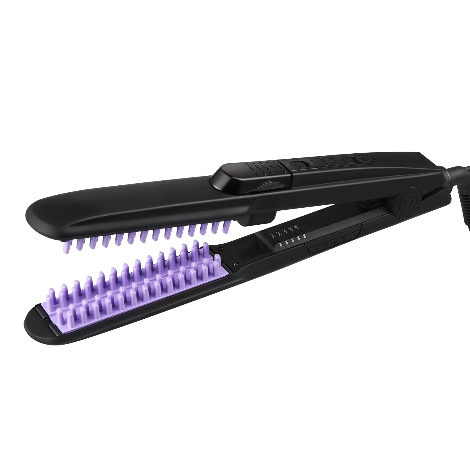 Amazon.com: ANGENIL Plancha de pelo y rizador 2 en 1, plancha plana de iones  negativos profesional en uno, plancha alisadora de cabello de doble voltaje  con pantalla LCD digital temperatura ajustable para