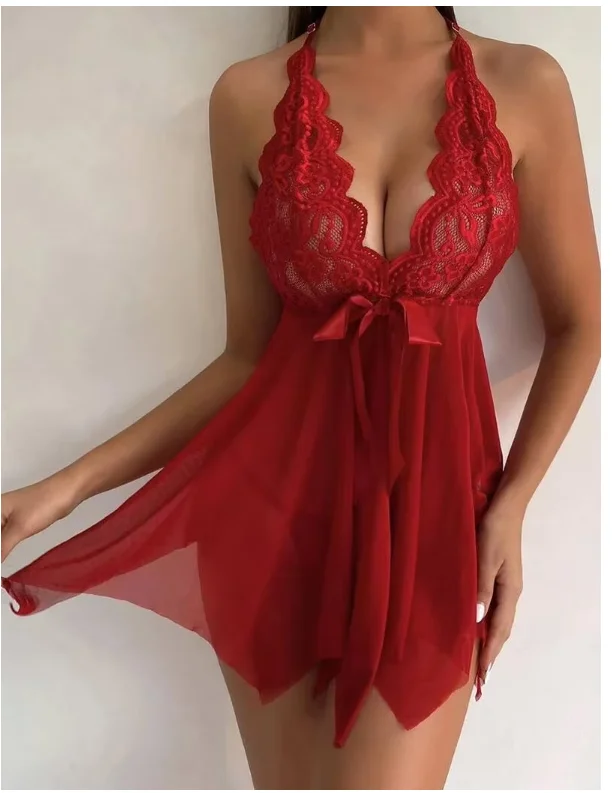 European American Sexy Lingerie Women's Mesh Lace Dobby Fabric Temptation Hot-Selling Camisole