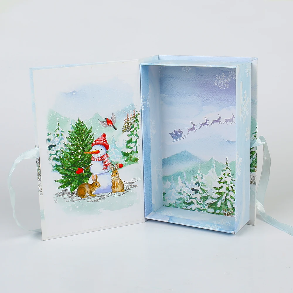 product customized recyclable handmade cheap christmas gift paper box custom book shaped box gift packaging box for present-42