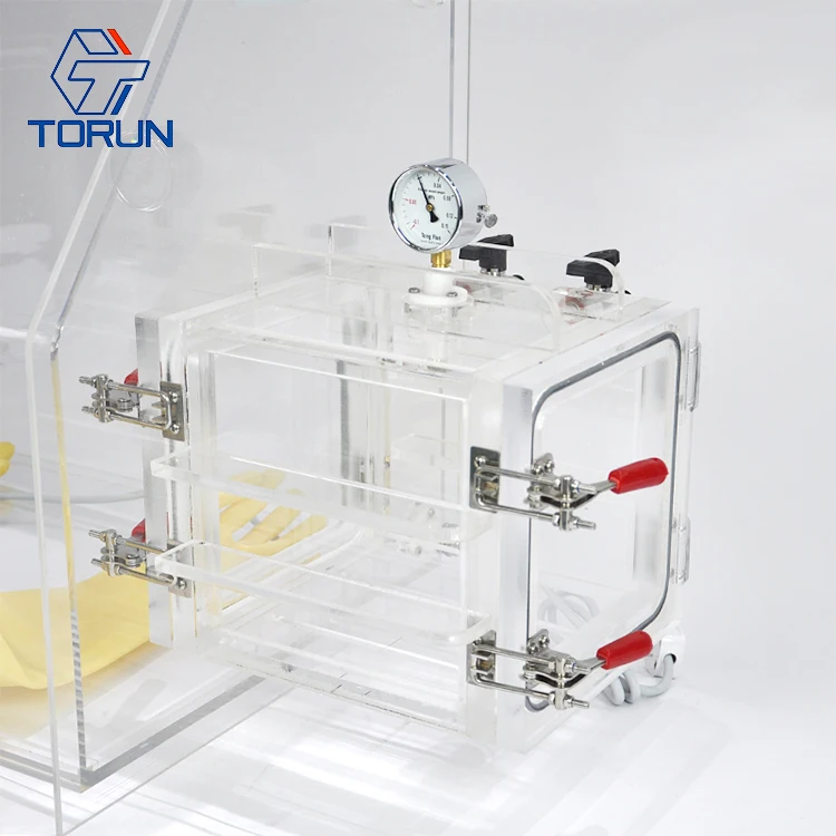 Прозрачный акриловый Glovebox/оргстеклопластик ПММА, перчатки для камеры, изолятор перчаток с вакуумным насосом