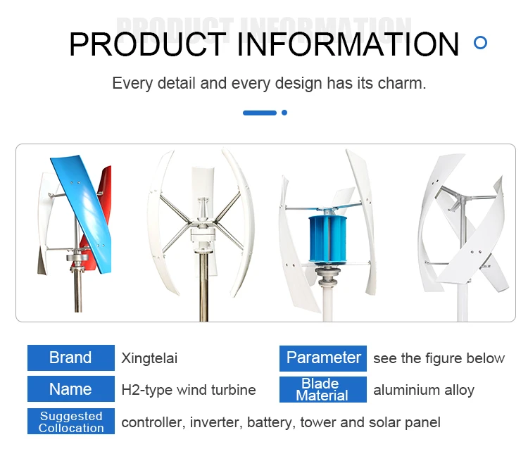 Vertical Axis Wind Turbine 2kw 48v Low Noise Generator Alternative ...