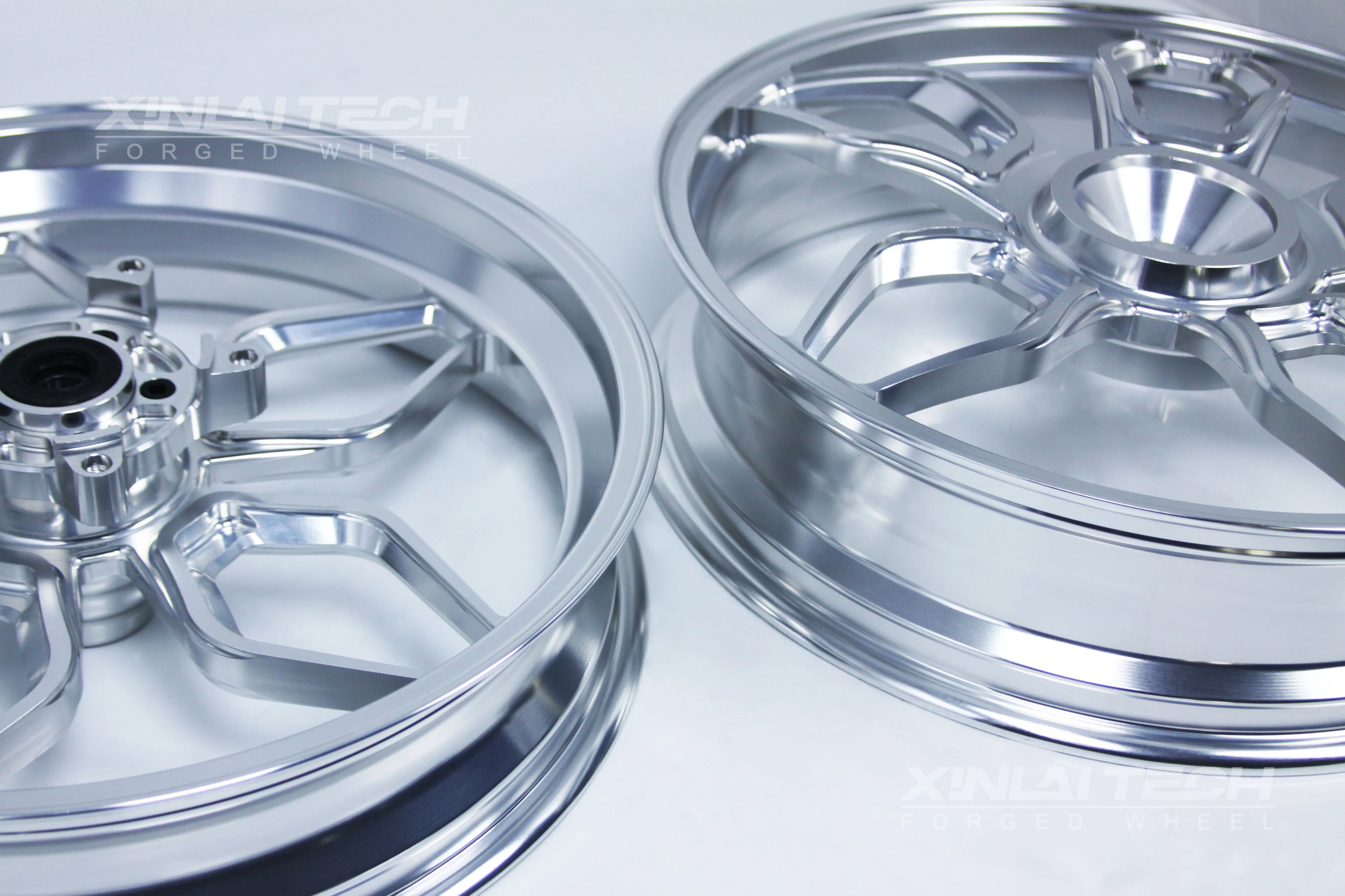 XL Silver Brushed Aluminum Alloy Forged Motorcycle Wheels for Street Bikes Custom Forged Sportbike Wheels for GSX-R Ninja R1 CBR - Image 4