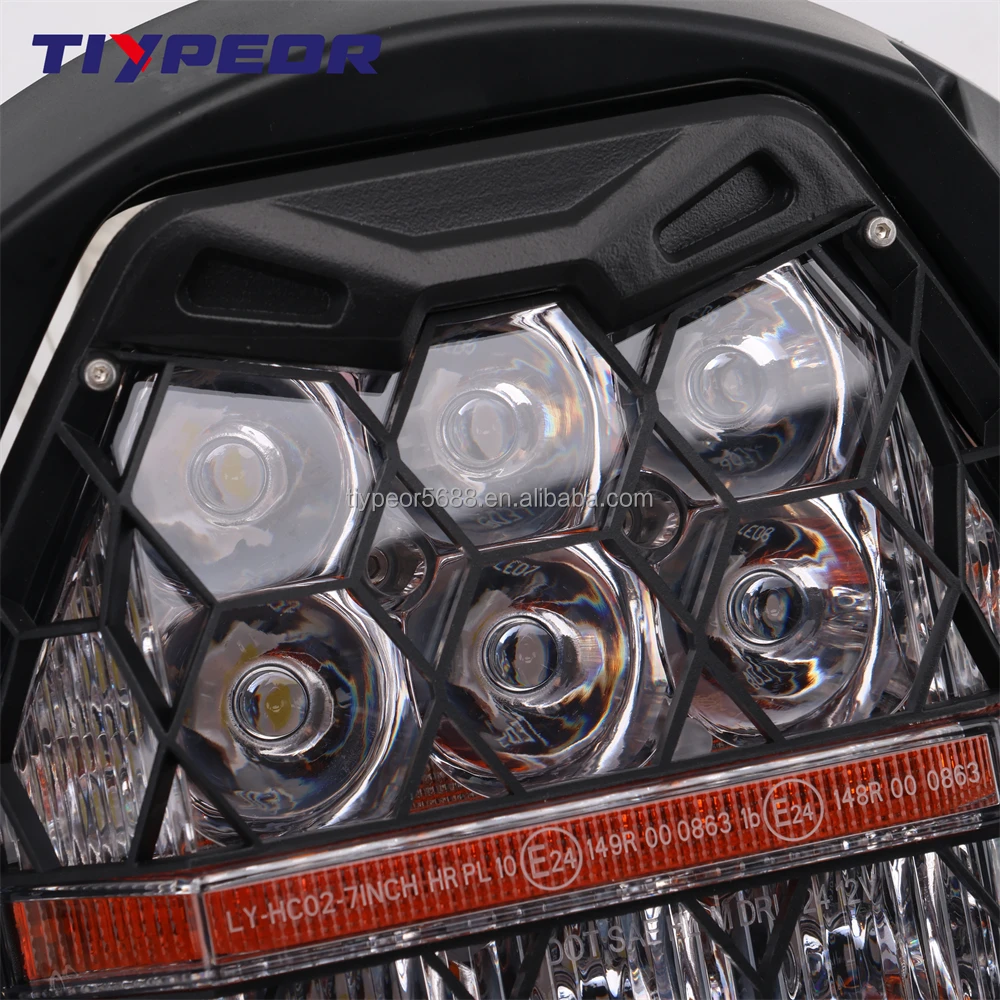 product tiypeor emark dot approved high power light 7inch led headlight kits headlamp drl motorcycle lighting for harley dyna and glide-10