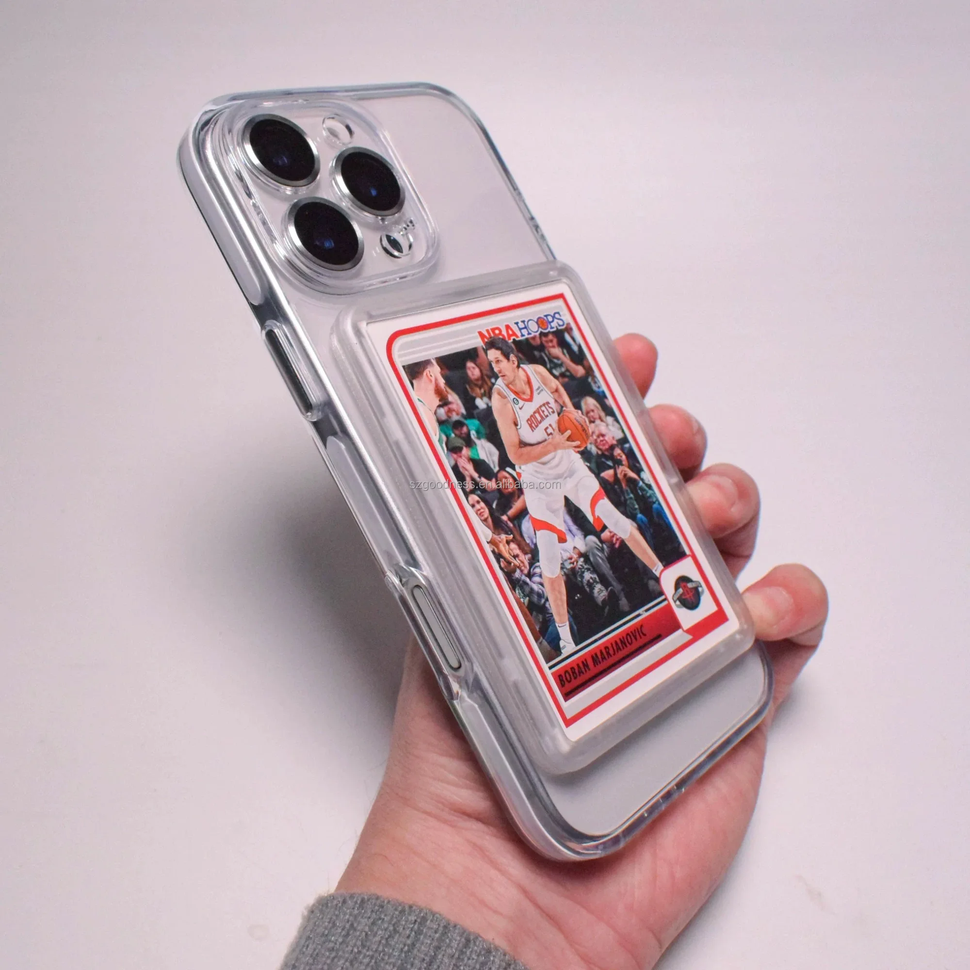 Clear Transparent Shockproof Back Pokemon Card Phone Case for iPhone 12 13 15 16 Waterproof Magnetic Wireless Charging
