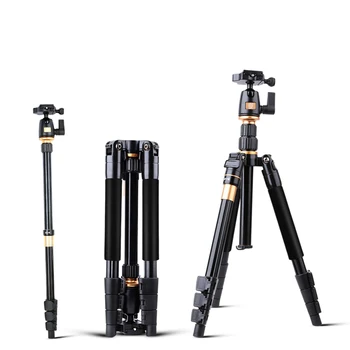 QZSD-Q555  Height 55 Inch Photographic Stand Mini Aluminum Camera Folded Tripod Mount Digital and  Phone Stand Portable Tripod product image