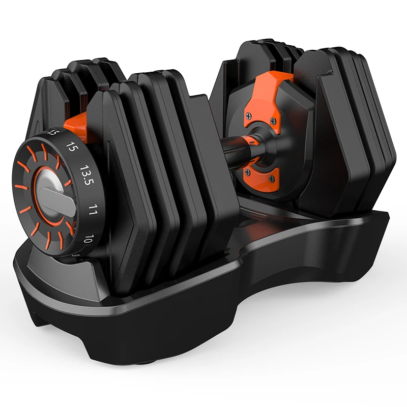 Adjustable Dumbbells Set 15kg 32lb Gym Equipment Dumbbell Free Weights