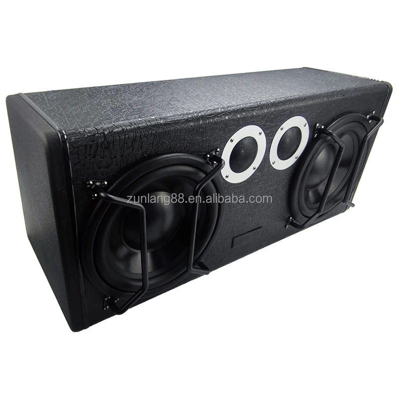 OEM 10-Inch Active Dual Car Subwoofer with Strong Bass 300W RMS Single Coil DC 12V Audio Enclosure Sound Car Speakers Box